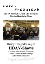 Plakat zum 2. Fotofrühstück 2011